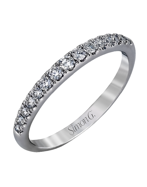 Wedding Band in 18k Gold with Diamonds