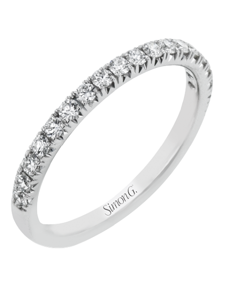 Wedding Band in 18k Gold with Diamonds