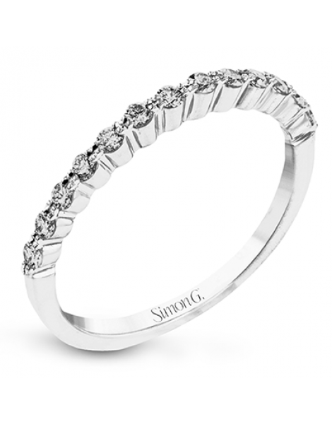 Wedding Band in 18k Gold with Diamonds