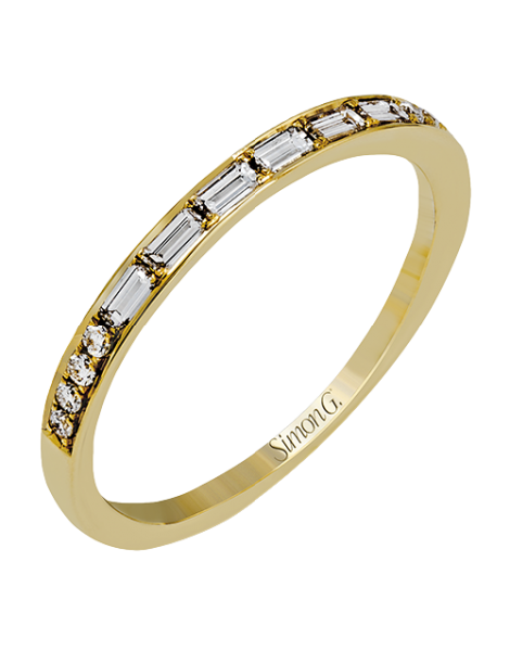 Wedding Band in 18k Gold with Diamonds