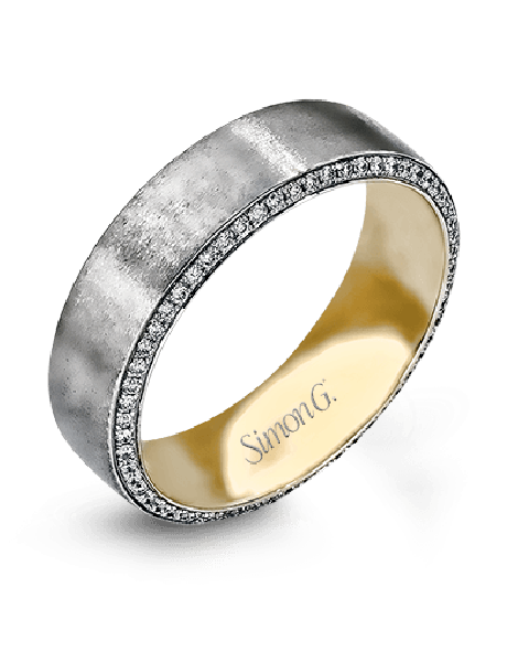 Men Ring in 14k Gold with Diamonds