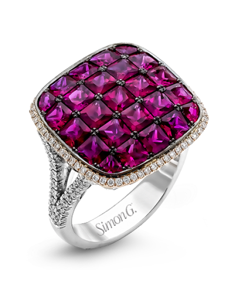 Color Ring in 18k Gold with Diamonds