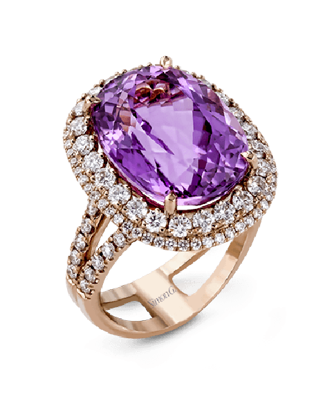 Color Ring in 18k Gold with Diamonds