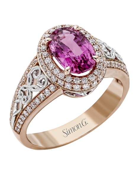 Color Ring in 18k Gold with Diamonds