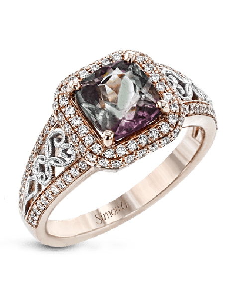 Color Ring in 18k Gold with Diamonds