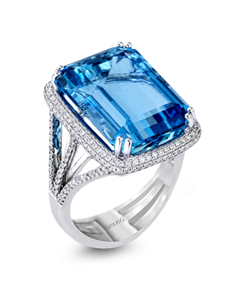Color Ring in 18k Gold with Diamonds