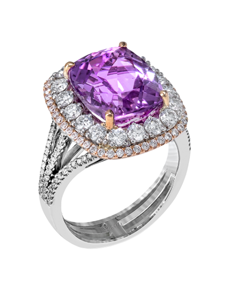 Color Ring in 18k Gold with Diamonds