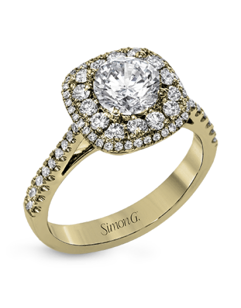 Engagement Ring in 18k Gold with Diamonds