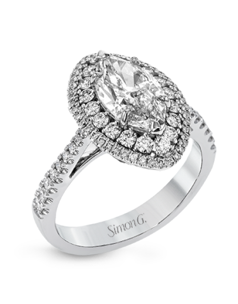 Engagement Ring in 18k Gold with Diamonds