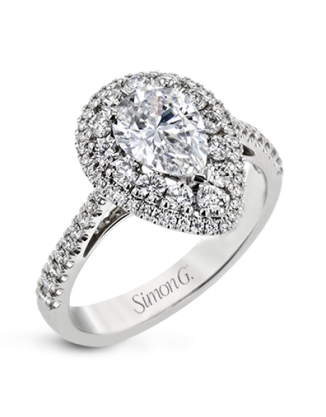 Engagement Ring in 18k Gold with Diamonds