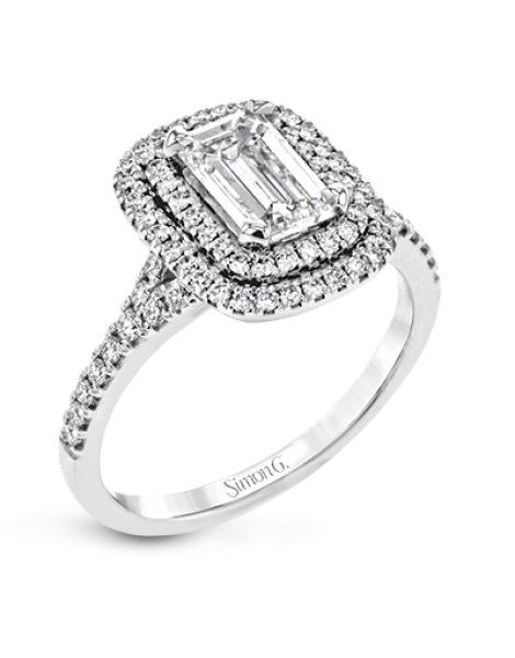 Engagement Ring in 18k Gold with Diamonds