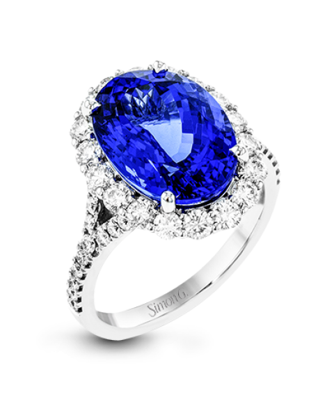 Color Ring in 18k Gold with Diamonds