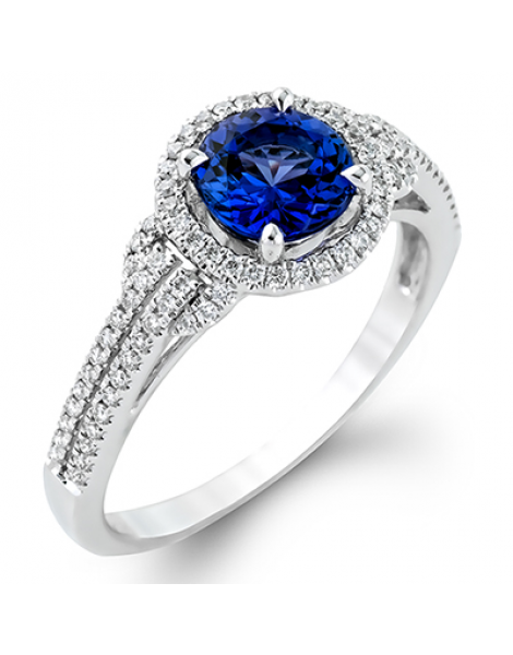 Color Ring in 18k Gold with Diamonds
