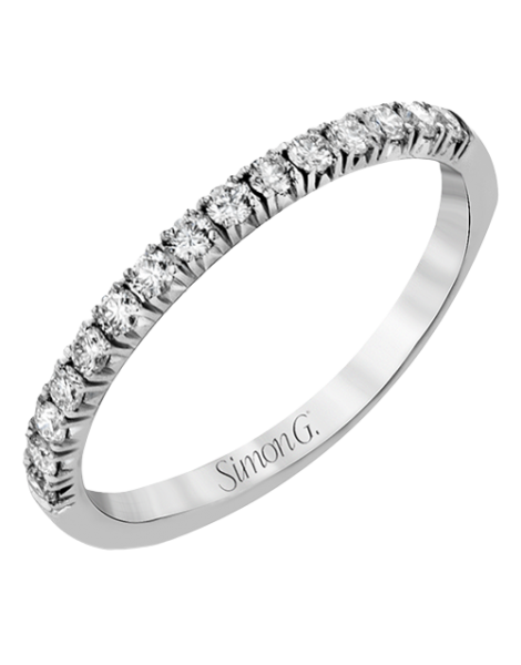 Wedding Band in 18k Gold with Diamonds