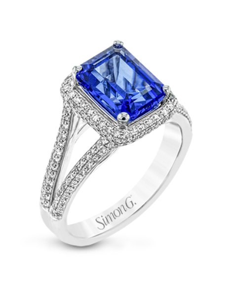 Color Ring in 18k Gold with Diamonds