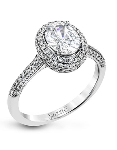 Engagement Ring in 18k Gold with Diamonds