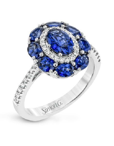 Color Ring in 18k Gold with Diamonds
