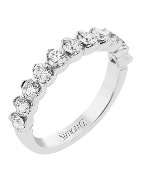 Wedding Band in 18k Gold with Diamonds