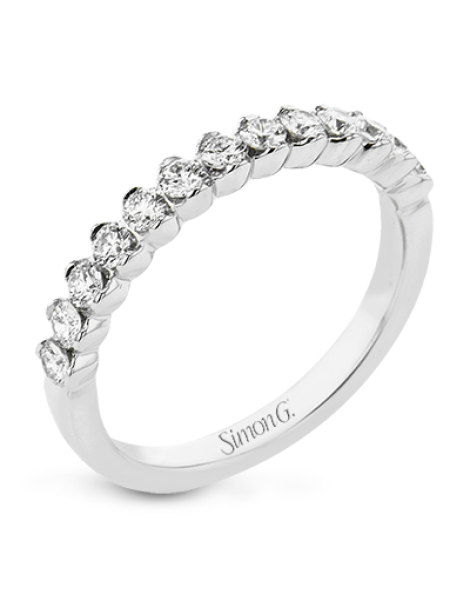 Wedding Band in 18k Gold with Diamonds