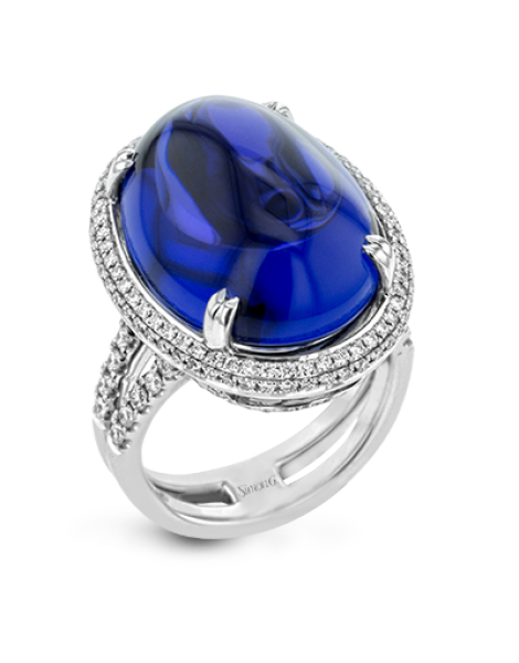 Color Ring in 18k Gold with Diamonds