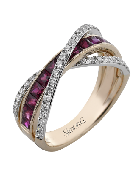 Color Ring in 18k Gold with Diamonds