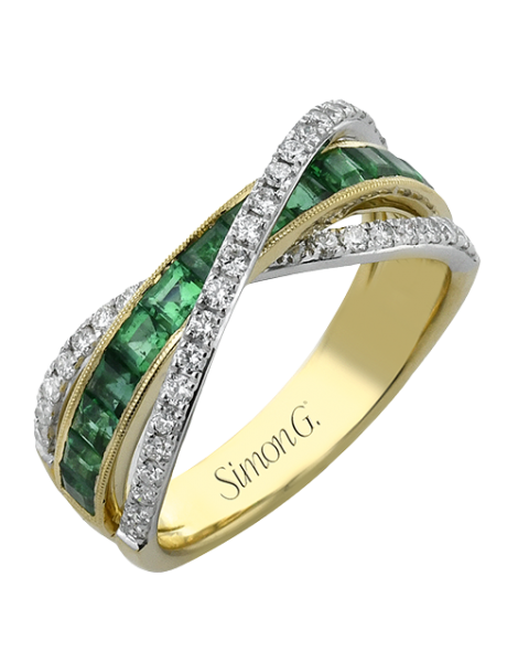 Color Ring in 18k Gold with Diamonds