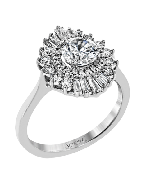 Engagement Ring in 18k Gold with Diamonds
