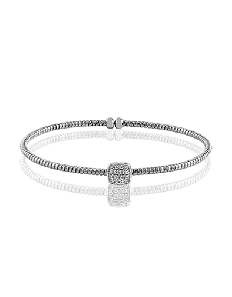 Bangle in 18k Gold with Diamonds