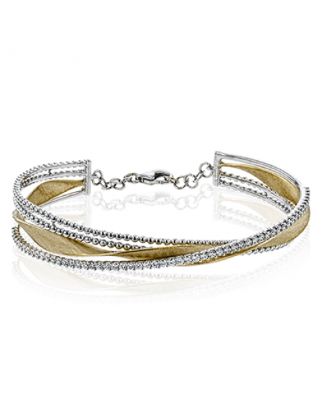 Bangle in 18k Gold with Diamonds