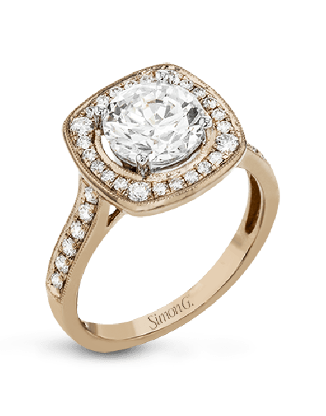 Engagement Ring in 18k Gold with Diamonds