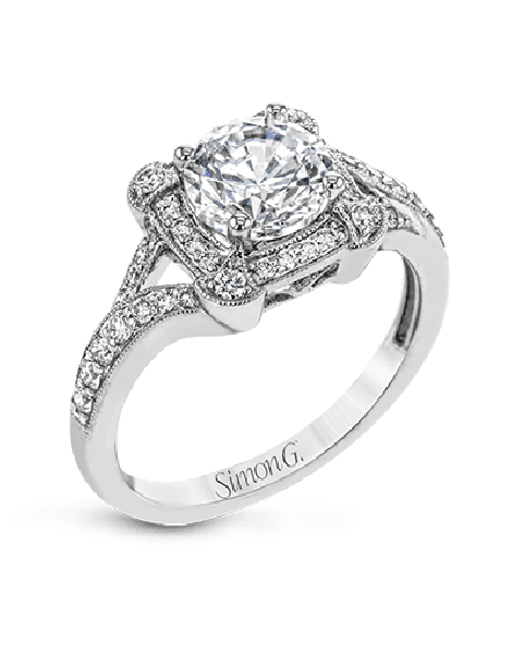 Engagement Ring in 18k Gold with Diamonds