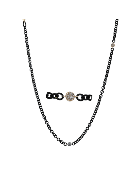 Gent Necklace in 14k Gold with Diamonds