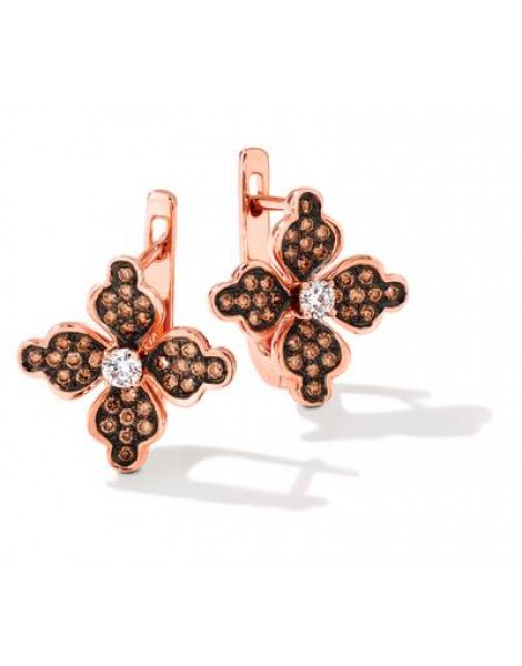 14K R/G EARR 0.45 DIA