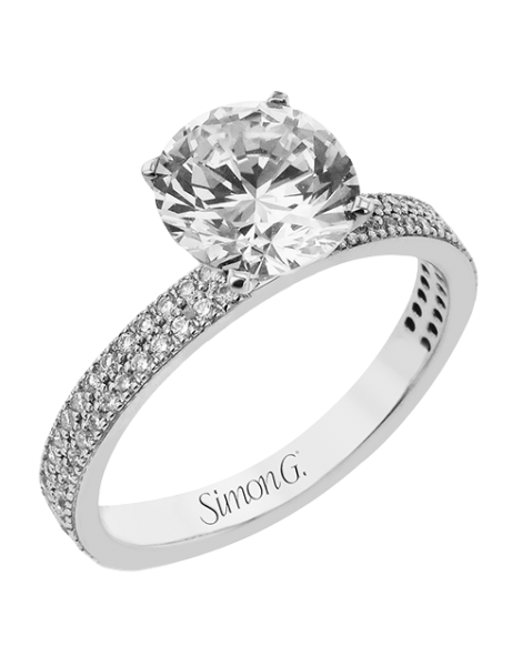 Engagement Ring in 18k Gold with Diamonds