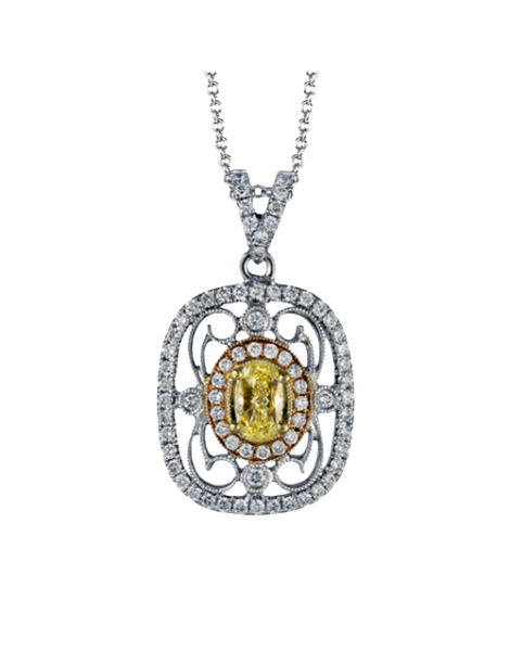 Pendant in 18k Gold with Diamonds
