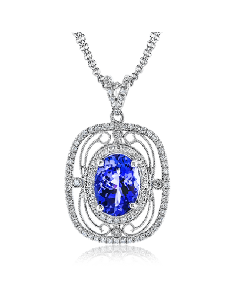 Color Pendant in 18k Gold with Diamonds