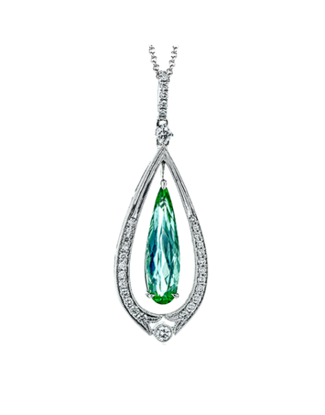 Color Pendant in 18k Gold with Diamonds
