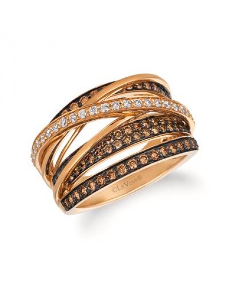 14K R/G RING 1.11 DIA