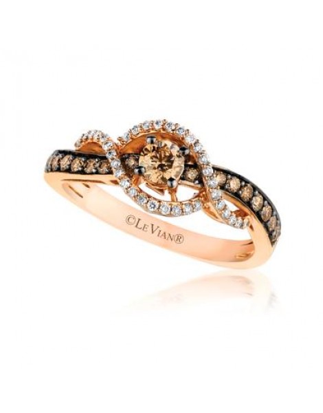 14K R/G RING 0.60 DIA