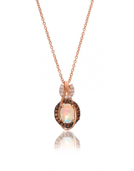 14K R/G PEND 0.17 DIA 0.45 OP |EW|