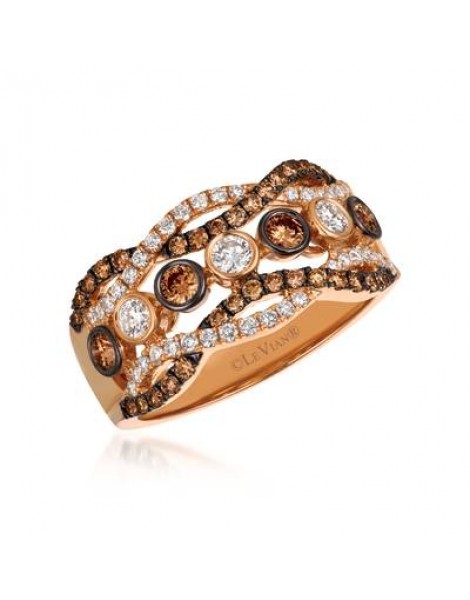 14K R/G RING 0.98 DIA