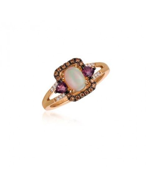 14K R/G RING 0.18 DIA 0.80 OP, RH |EW,H|