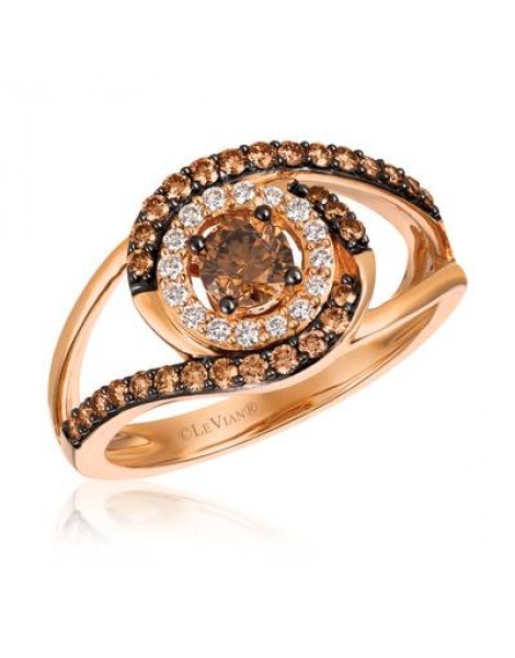 14K R/G RING 0.72 DIA