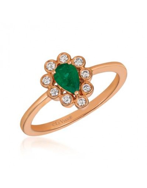 14K R/G RING 0.12 DIA 0.37 EM |O|