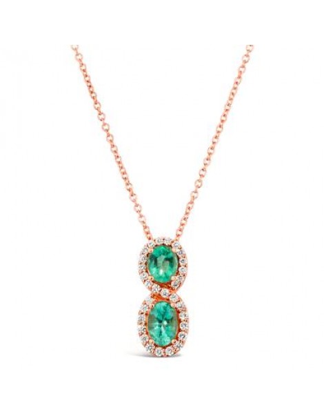 14K R/G PEND 0.18 DIA 0.67 EM |O|