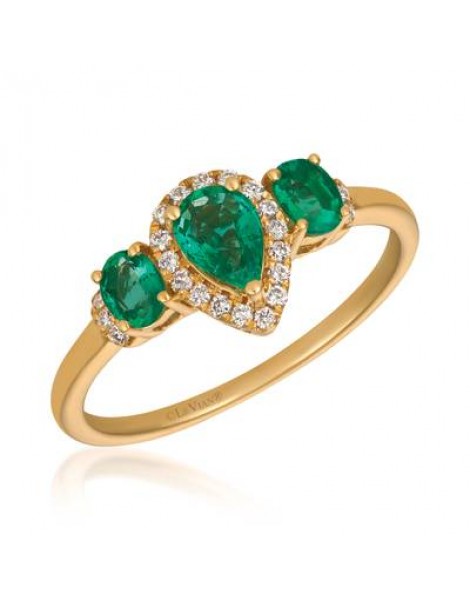 14K Y/G RING 0.11 DIA 0.61 EM |O|