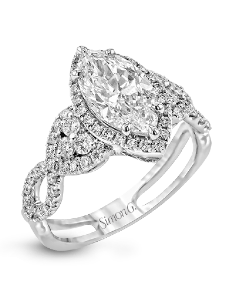 Engagement Ring in 18k Gold with Diamonds