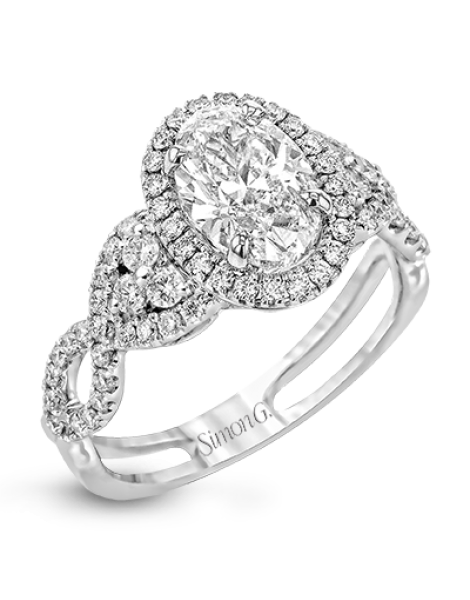 Engagement Ring in 18k Gold with Diamonds