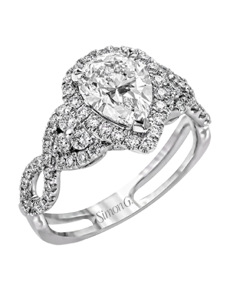 Engagement Ring in 18k Gold with Diamonds