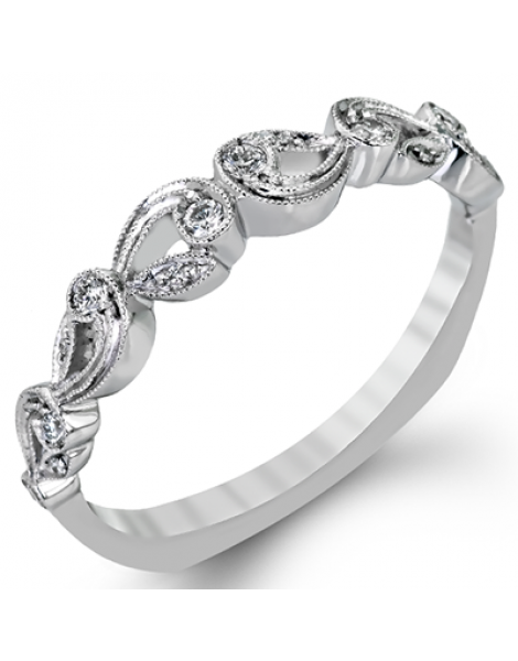 Wedding Band in 18k Gold with Diamonds